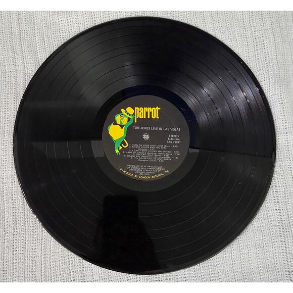 Tom Jones Live in Las Vegas Vinyl LP Record 1969 Parrot Vintage Pop Lounge - Picture 3 of 4